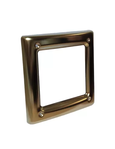 Cadre Urmet 1155//84 en acier K à 1 module, revêtement PVD couleur laiton